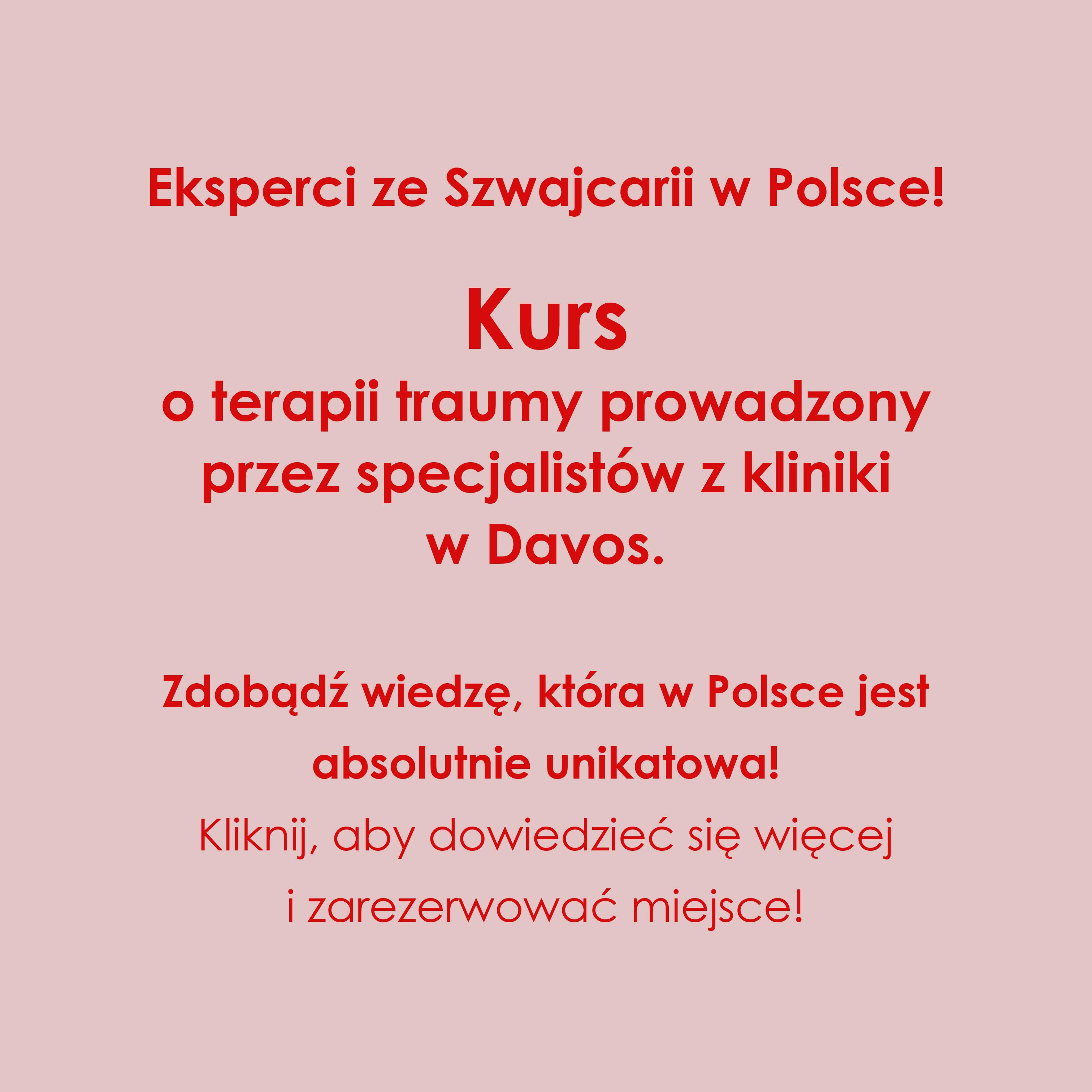 KURS: Interdyscyplinarne Podejście w Terapii Traumy